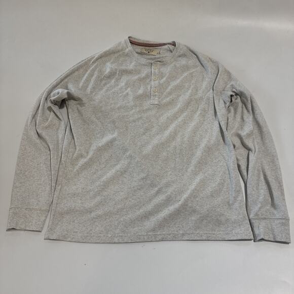 The Normal Brand Cotton Blend Long Sleeve Henley Shirt Mens Large - Picture 1 of 11
